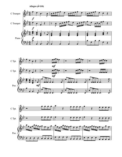 Concerto For One Of Two Trumpets And Piano